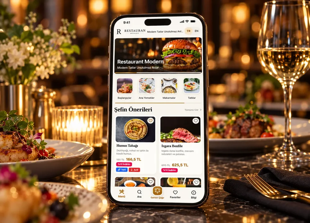 FumeSoft QR Menü mobil menü ve yönetim ekranı